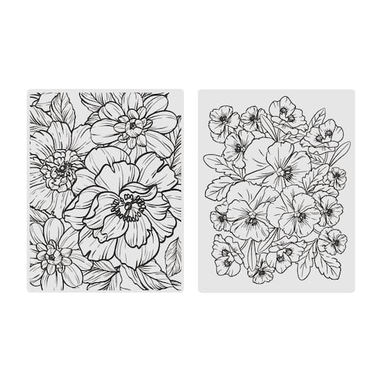 12 Pack: Floral Embossing Folders Set by Recollections™